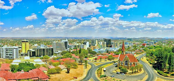 Stadtansicht von Windhoek.