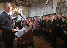 Bürgermeister Böhrnsen begrüßte rund 600 Gäste zum Neujahrsempfang des Senats. 