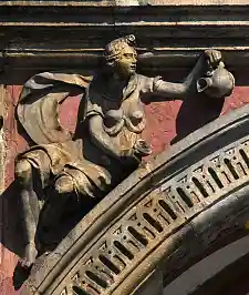 Ein Bild vom linken Zwickel des zehnten Arkadebogen