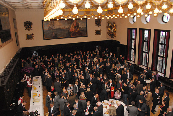 Viel los im Neuen Rathaus beim Neujahresempfang des Bremer Senats