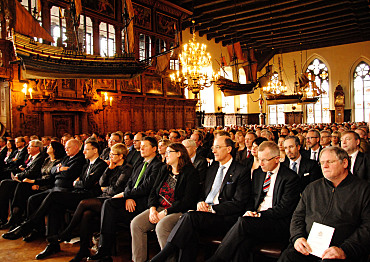 Neujahrsepfang in der Oberen Halle des Bremer Rathauses