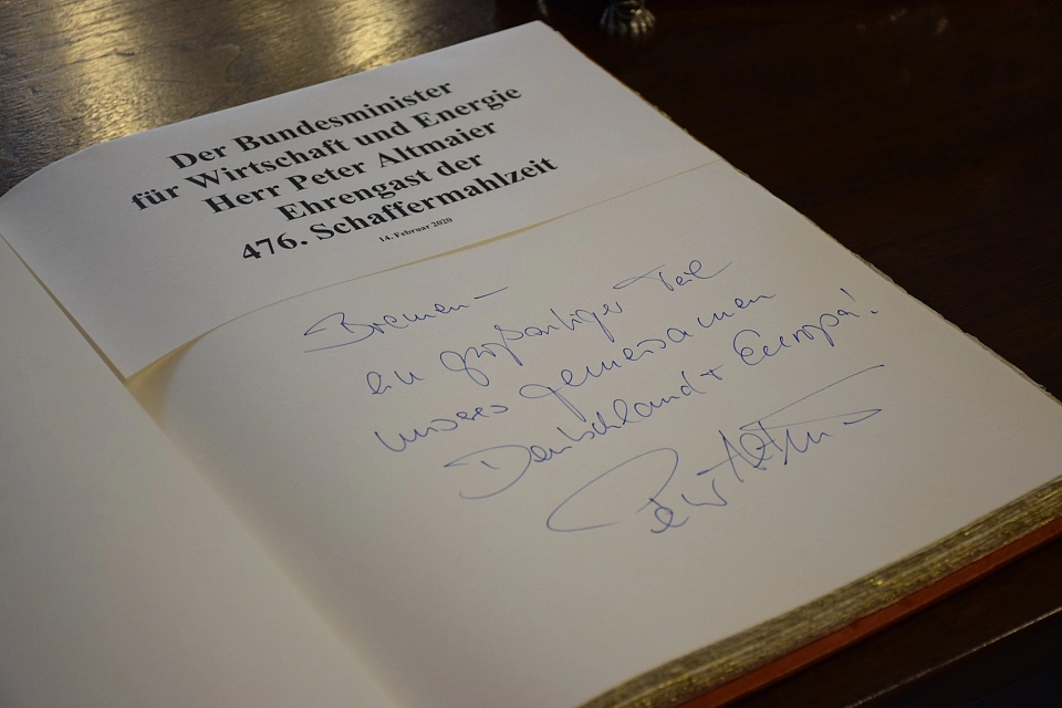 Eintrag des Bundesministers