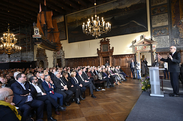 Neujahrsempfang des Senats 2023 – Bürgermeister Andreas Bovenschulte: Bremen kann zuversichtlich in die Zukunft blicken. Foto: Senatspressestelle