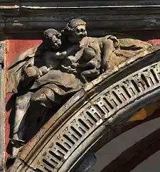 Ein Bild vom linken Zwickel des neunten Arkadebogen