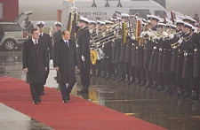 Ein Bild vom Empfang am Flughafen