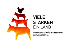 Logo der Bundesratspräsidentschaft Bremen. Viele Stärken. Ein Land.