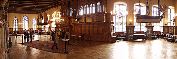Ein Panorama- Bild von der Oberen Hall