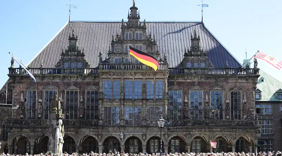 Blick vom Bremer Marktplatz auf das Bremer Rathaus