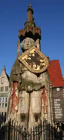 Ein BIld vom Roland auf dem Bremer Marktplatz
