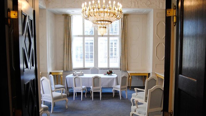 Blick in das Gobelzimmer im Bremer Rathaus.