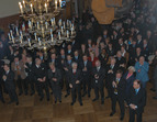 Ein Blick auf die Gäste des Neujahrsempfangs von der Oberen Güldenkammer.
