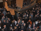  Es war wieder voll: In der Oberen Halle des Rathauses folgten über 800 Personen der Einladung von Senatspräsident Böhrnsen.  