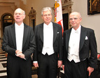 Ehrengast Bundestagspräsident Prof. Dr. Norbert Lammert, der Präsident des Senats, Bürgemeister Jens Böhrnsen und Christian Weber, Präsident der Bremischen Bürgerschaft (von links)