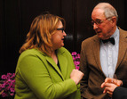 Senatorin Anja Stahmann und Hans-Christoph Hoppensack