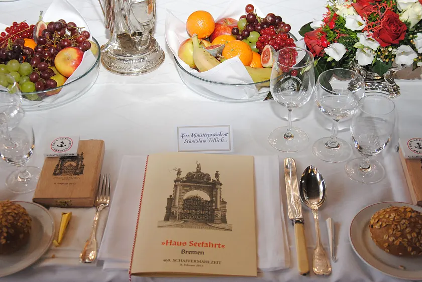 Das Gedeck des Ehrengastes 