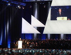 Bundespräsident Christian Wulff hält seine erste große Rede beim Festakt zum Tag der Deutschen Einheit (03.10.2010)