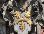 Das nächste Wappen ist das von Dirich Hoyer, der 1597 Ratsmitglied wurde und 1608 Bürgermeister.