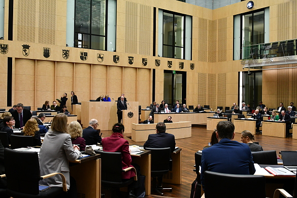 Bürgermeister Andreas Bovenschulte spricht vor dem Plenum des Bundesrates.