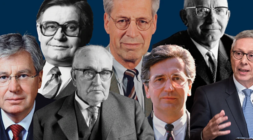 Collage der Portraitbilder aller bisherigen Bremer Bürgermeister