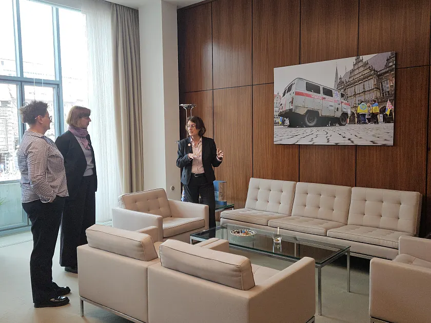 Treffen mit der Präsidentin der Bremischen Bürgerschaft Antje Grotheer und Kolleginnen in der Bürgerschaft