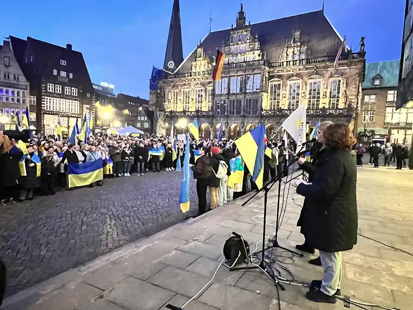 Bürgerschaftspräsidentin Antje Grotheer während ihrer Ansprache vor der Bremischen Bürgerschaft