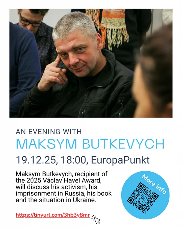 Veranstaltungsankündigung An Evening with Maksym Butkevych