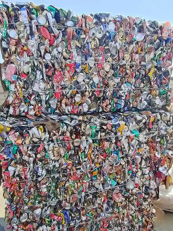 Ein gepresster Müllberg.