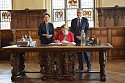 Bundesfamilienministerin Dr. Franziska Giffey, Senatorin Dr. Claudia Bogedan und Bürgermeister Carsten Sieling