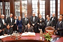 Botschafterinnen und Botschafter beim Eintrag in das Goldene Buch der Freien Hansestadt Bremen; Foto: Senatspressestelle