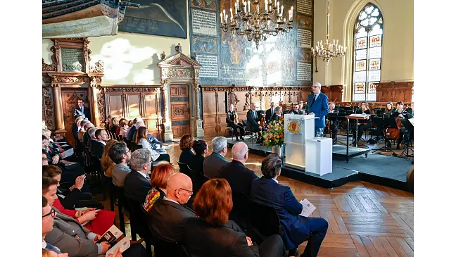 Bürgermeister Andreas Bovenschulte begrüßte die Gäste des Neujahrsempfangs.