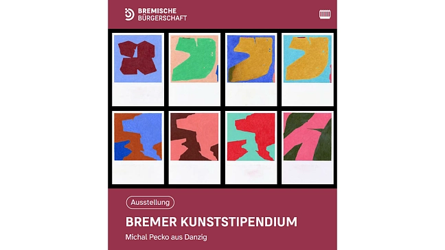Erste Seite des Flyer zur Ausstellung Bremer Kunststipendium