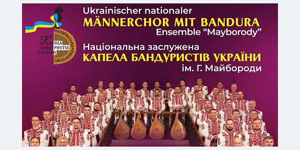 Konzertankündigung Männerchor mit Bandura
