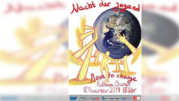 Plakat der Nacht der Jugend 2019 im Bremer Rathaus
