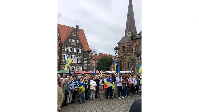 Feierlichkeiten zum Unabhängigkeitstag auf dem Bremer Marktplatz