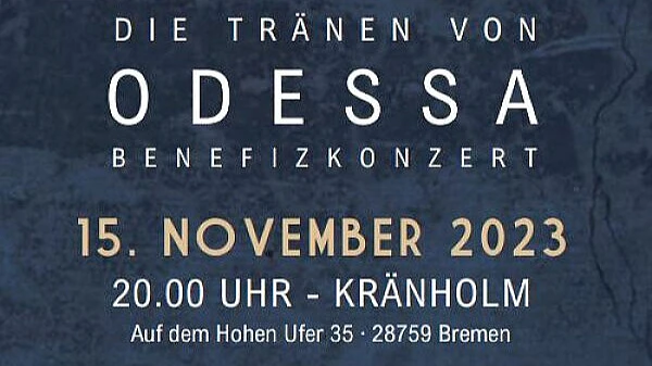 Screenshot des Plakates zum Konzert: Tränen von Odesa