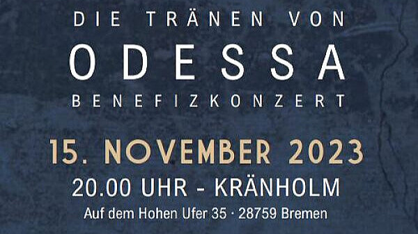 Screenshot des Plakates zum Konzert: Tränen von Odessa