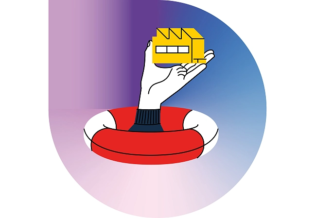 Symbolbild: Hand mit Rettungsring